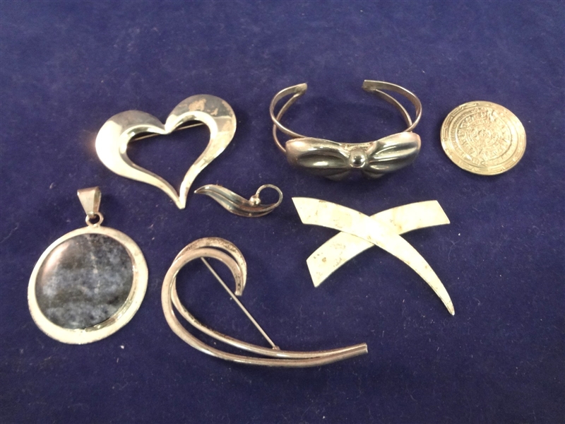 (7) Mexico Sterling Silver Jewelry Group