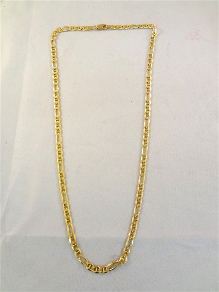 14k Gold Figaro Chain Necklace 18" Long