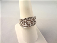 14k White Gold Set with Multiple CZ 3.5 Grams