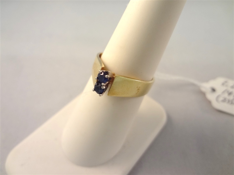 14k Yellow Gold Sapphire Ring