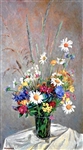 Nikolai Akimov (Russian 1960) Oil on Canvas "Wildflowers" 2016