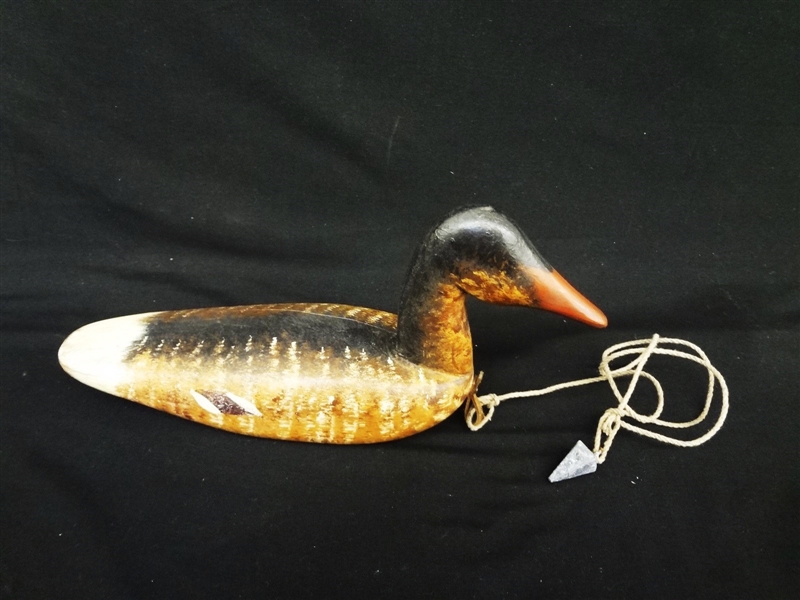 Chris Boone Hand Painted and Carved Duck Decoy