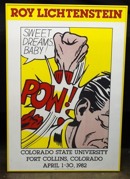 Roy Lichtenstein "Sweet Dreams Baby" Exhibition Poster Colorado State University