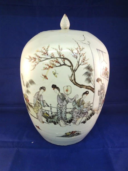 19th Century Lidded Chinese Ginger Jar 