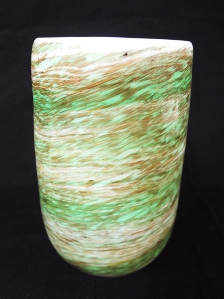Fenton Glass Offhand Fern Vase Tumbler