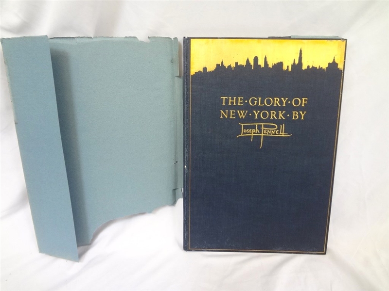 "The Glory of New York" Joseph Pennell, Signed by Authors Wife Elizabeth of 350 Published 1926