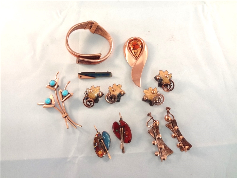 (8) Matisse Renoir Enameled Copper Jewelry