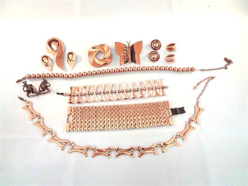 (10) Renoir Copper Jewelry Group