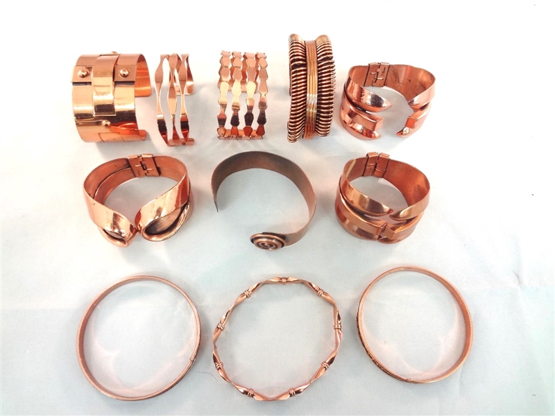 (11) Cuff Bangle Renoir Copper Bracelets