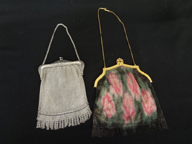 (2) Metal Mesh Purses: Whiting and Davis, Made in Germany