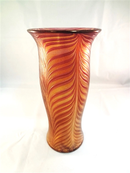 Loetz/Kralik Glass Swirl Iridescent Vase