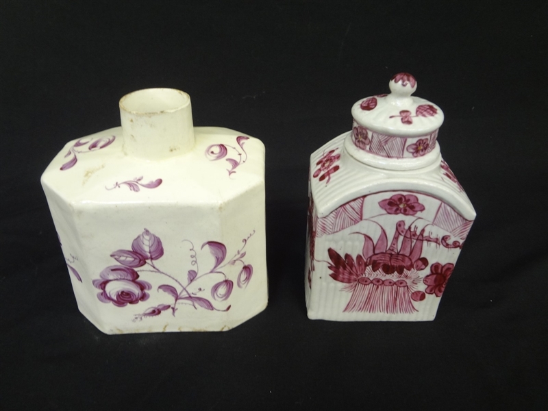 Pair Chinese Porcelain Tea Caddies