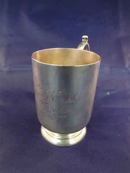 Sterling Silver Presentation Makers Piece Attributed to John Biggins 1919 Sheffield