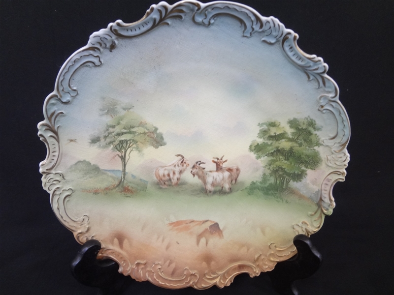 Royal Bayreuth Bavaria Linen Finish Goats Plate