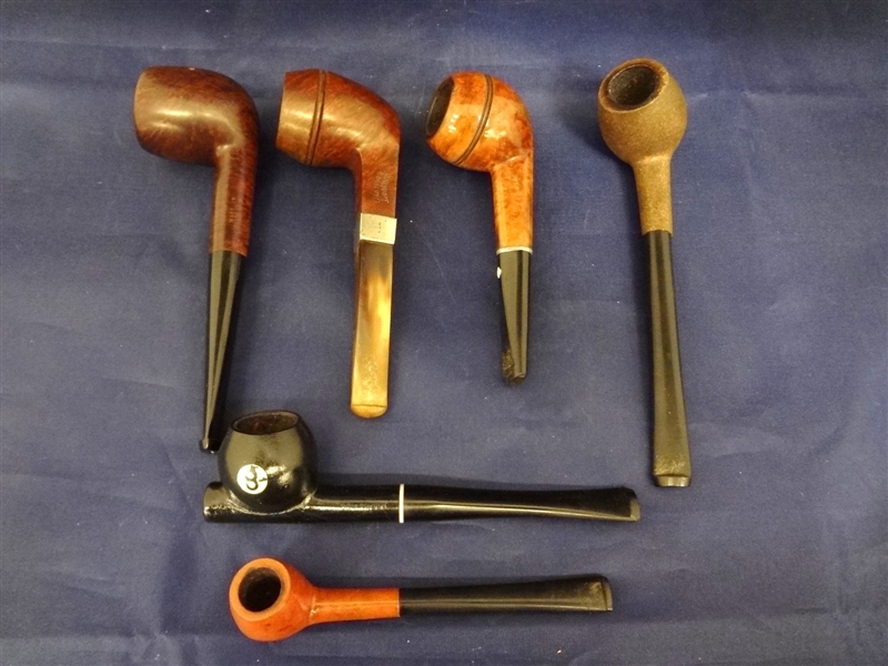 (6) Vintage Smoking Pipes: Bruyere, BWL Burlingham, Linkmans, Briarwood