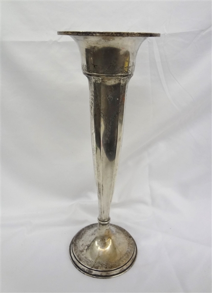 Matthews Sterling Silver Trumpet Vase 770 Grams