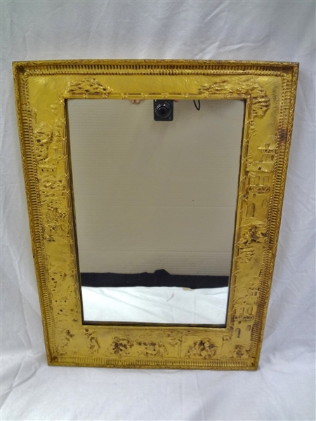 Embossed Repousse Late Victorian Gilt Dresser Mirror "BSCEP"