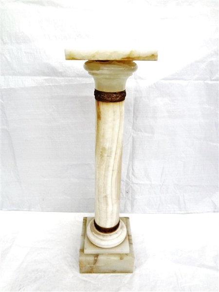 Solid Marble Cream with Marbling Plant Stand