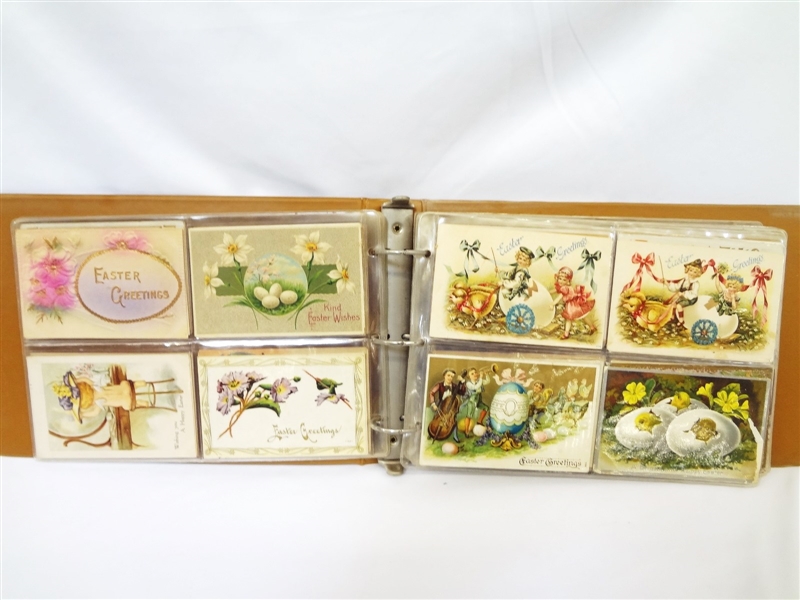 Binder Full of Over 125 Turn of the Century Easter, and Animal Postcards