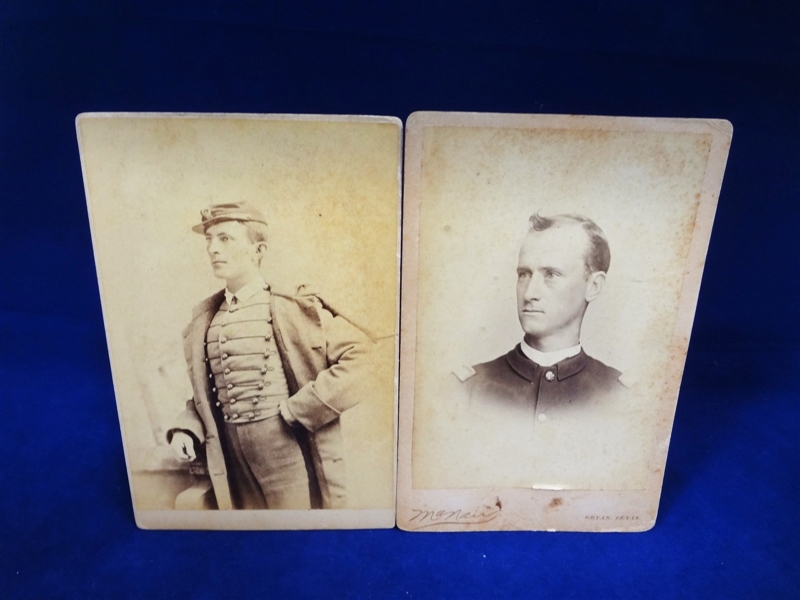 (2) Civil War CDV Cards: Jonas A. Emery, Unknown Soldier