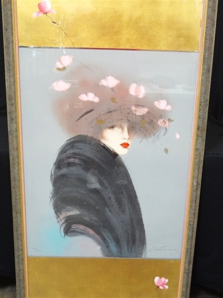 Signed and Numbered Lithograph Portrait of Woman