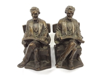 1920s Beneduce Bronzed Abraham Lincoln Bookends