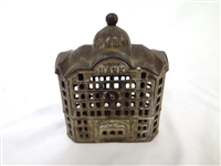 Cast Iron Still Bank AC Williams Domed Large Bank