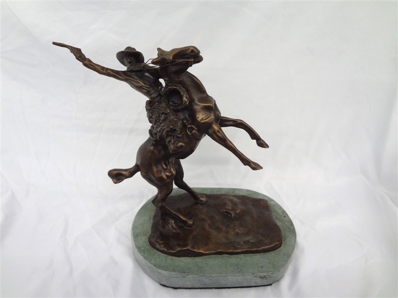 After Charles Russell "Smokin Up" Bronze 