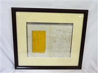 Civil War Letter James H. Taylor to Father with Envelope Framed Dual Sided 