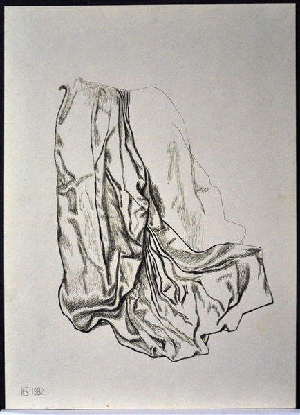 Vitally Grigoryev (Russian, b. 1957) 1982 Sketch "The Cloth"