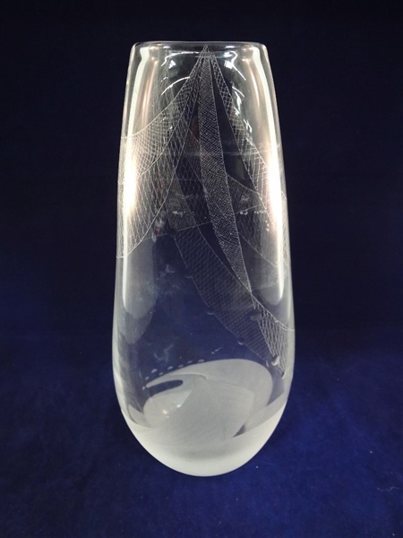 Vicke Lindstrand Kosta, Sweden, Signed Art Glass Vase