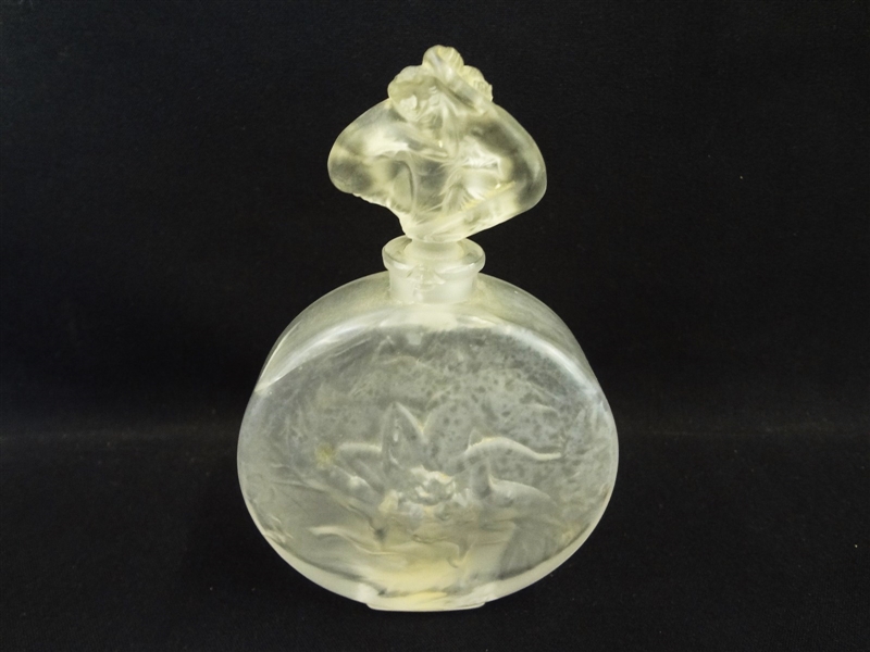 Lalique France Rosace Pattern Perfume Bottle