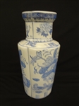 Blue and White Porcelain Oriental Vase