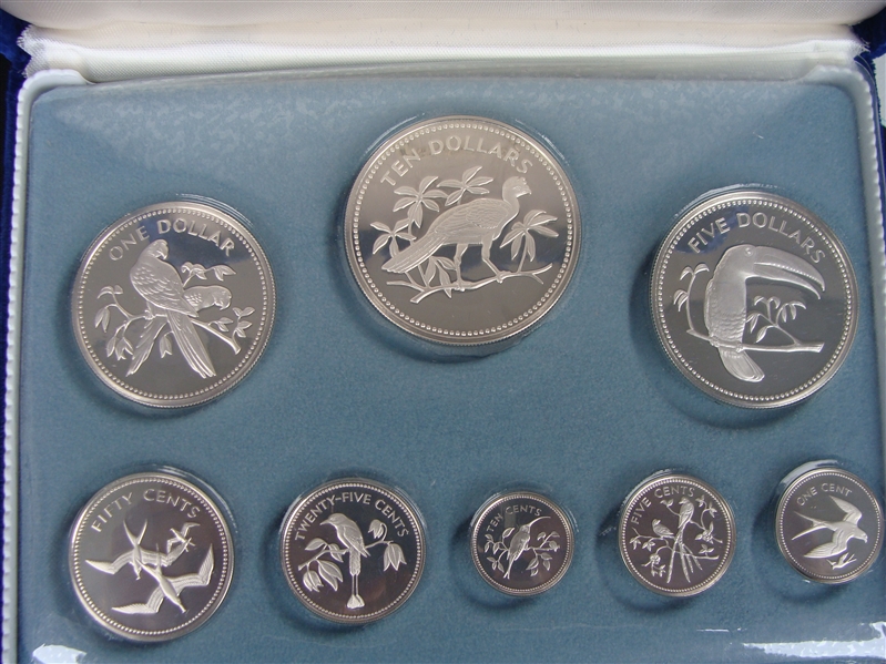 1974 Belize 8-Coin All Sterling Silver Gem Proof Set