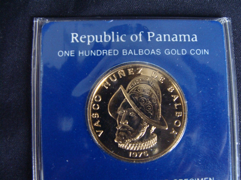 1975 Panama $100 Balboa Gold Unc Coin 8.16 grams 90%