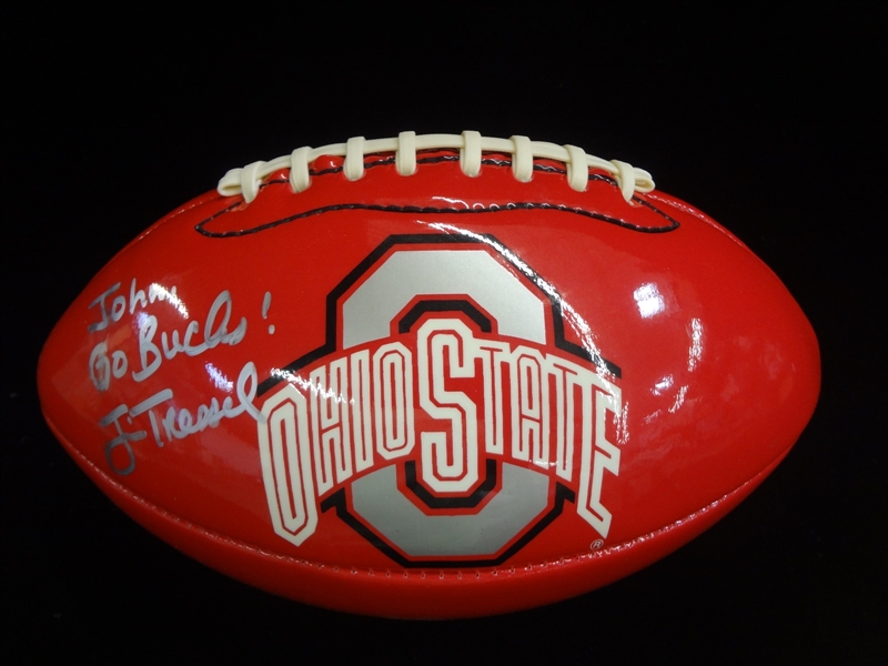 Jim Tressel Autographed Red OSU Football