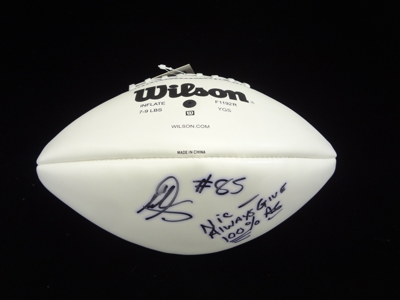 Antonio Gates Autographed White Panel Wilson Football LOA from JSA