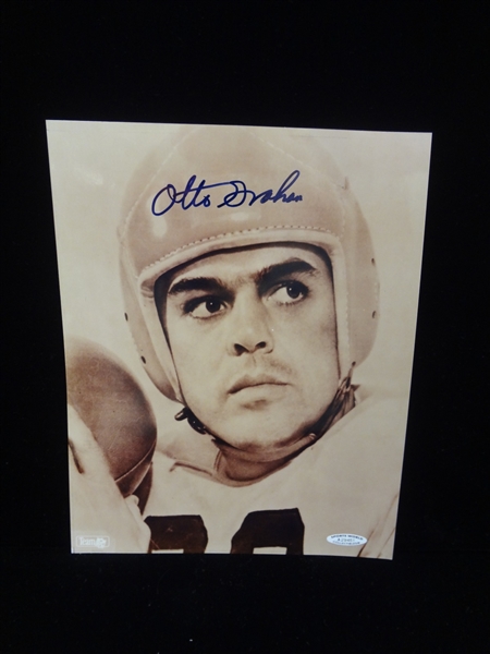 Otto Graham Autographed Black and White 8 x 10 LOA from JSA