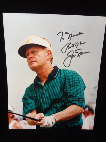Jack Nicklaus Autographed COlor 8 x 10 LOA from JSA