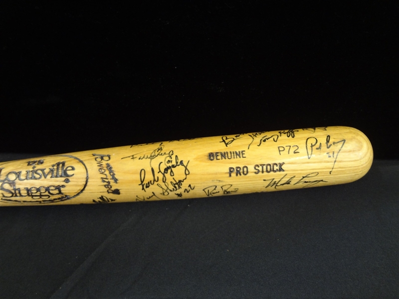 Mike Piazza, Eric Young Multi Autographed Minor League Baseball Bat Louisville Slugger LOA from JSA