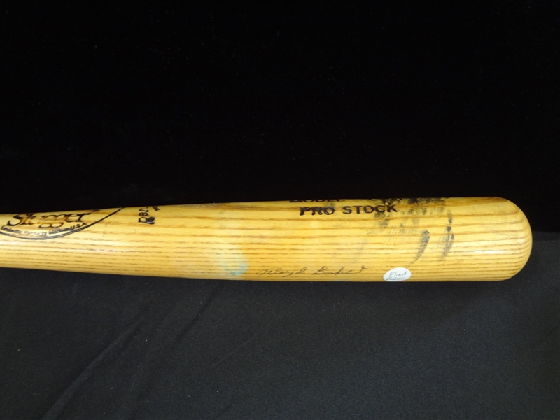 Floyd Baker Game USed and Autographed Louisville Slugger Bat