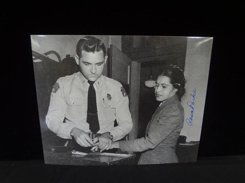 Rosa Parks Autographed 8 x 10 Black and White Photograph LOA from JSA