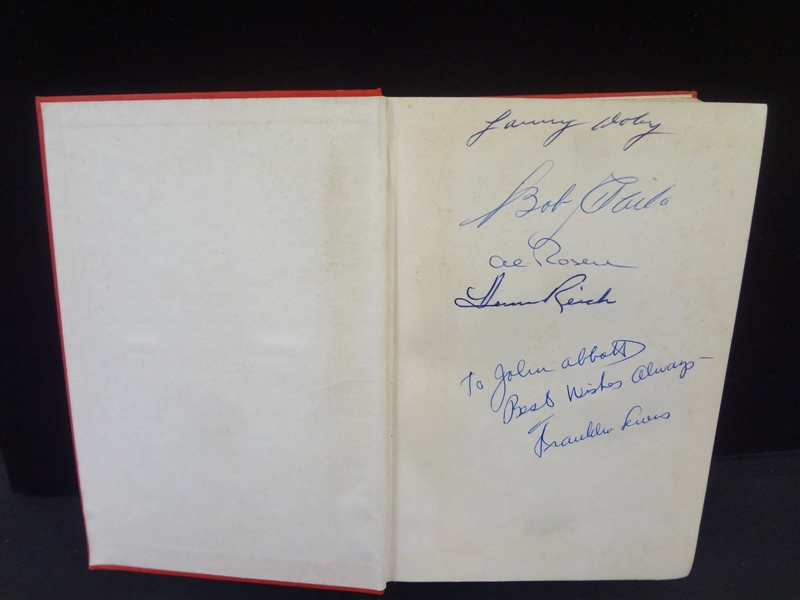 Multi Signed Cleveland Indians Book Franklin Lewis 1949: Bob Avila, Larry Doby, Rosen, others