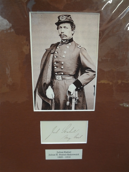 Julius Stahl Civil War Major General US Army 1861-1865 Cut Signature