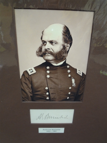 Ambrose Burnside Civil War General US Army Cut Signature