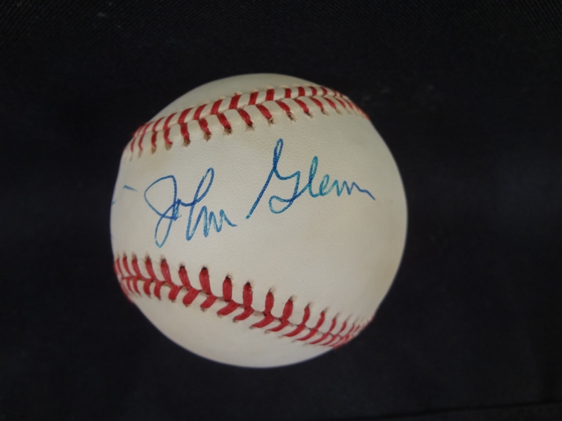 John Glenn Single Signed American League Baseball LOA from JSA