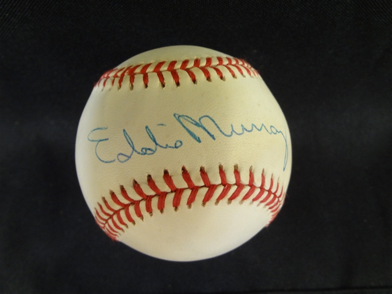 Eddie Murray Single Signed American League Bobby Brown Baseball LOA from JSA