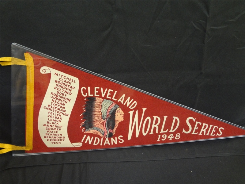 1948 Cleveland Indians World Series Pennant Full Size