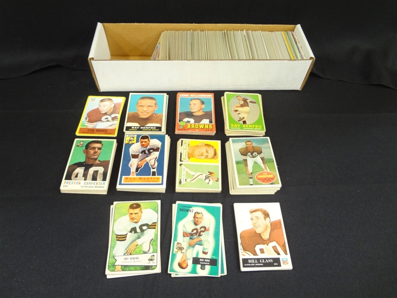 Approximate (350) Topps Football Cards Ranging 1958-1979 All Cleveland Browns