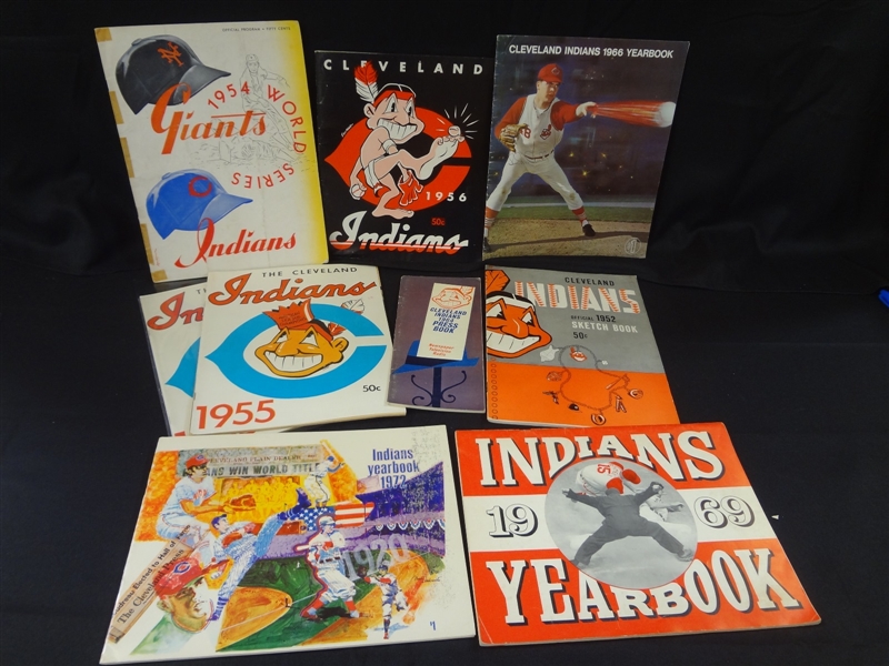 Cleveland Indians Sketchbooks and Programs 1952-1969